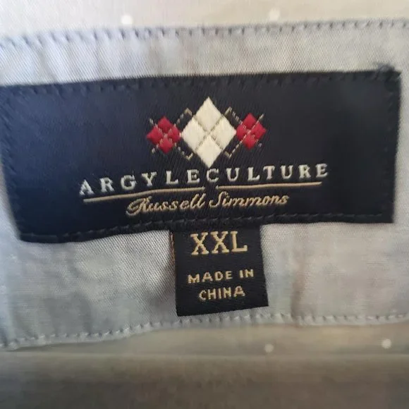 ARGYLECULTURE Russell Simmons Mens Size XXL Button shirt Fireworks July 4 - Picture 3 of 6